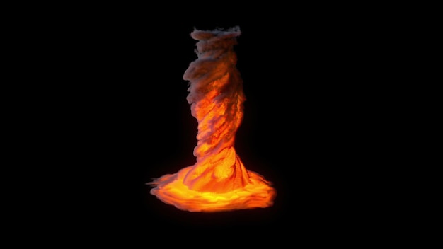 Tornado espiral de fogo