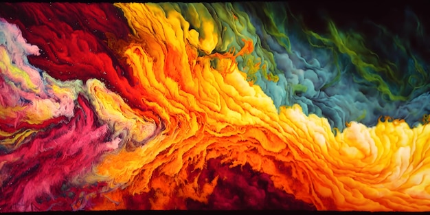 Tornado de fondo de remolino de textura colorida de textura de alambre de color fundido Ai generativo