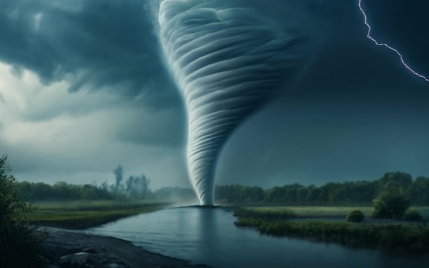 Un tornado en el horizonte