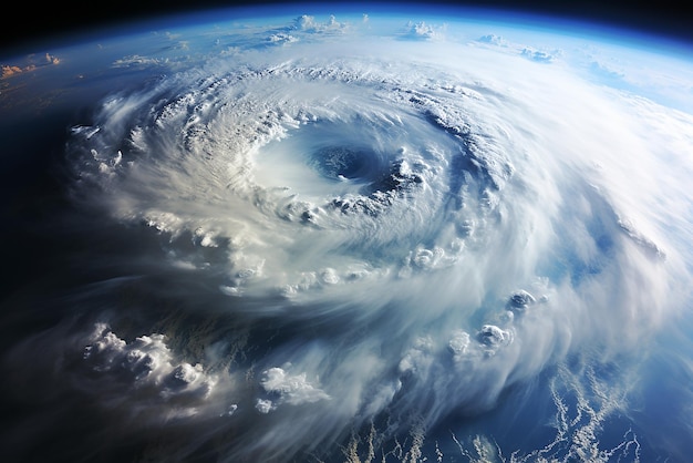 Tornado de huracán desde el espacio