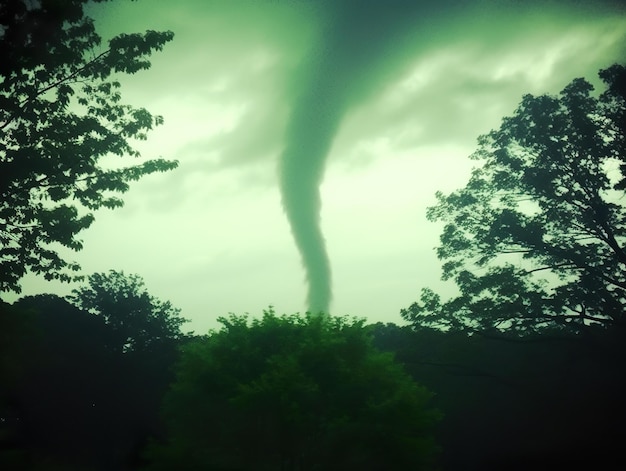 Tornado peligroso en el callejón de tornados