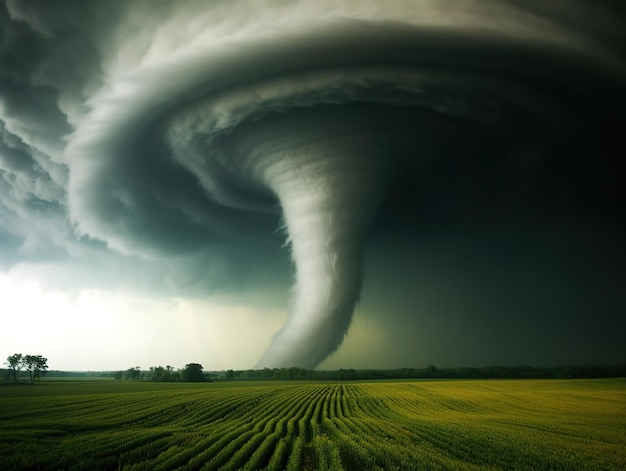 Tornado peligroso en el callejón de tornados