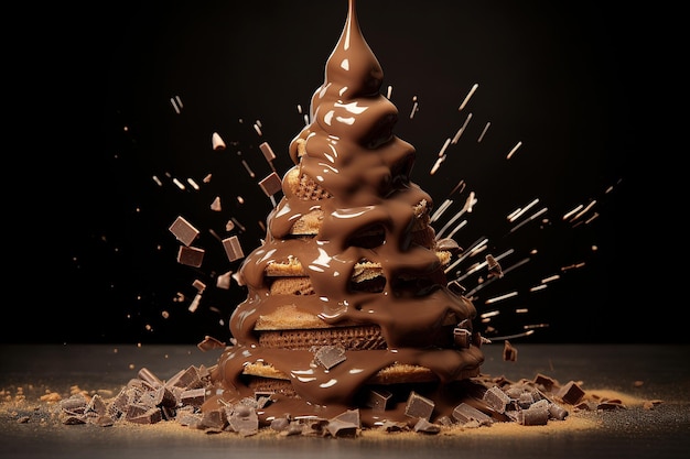 Tornado de la tempestad de chocolate