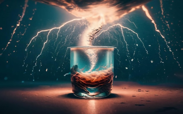 Un tornado en un vaso de agua Una tormenta en un vidrio de agua