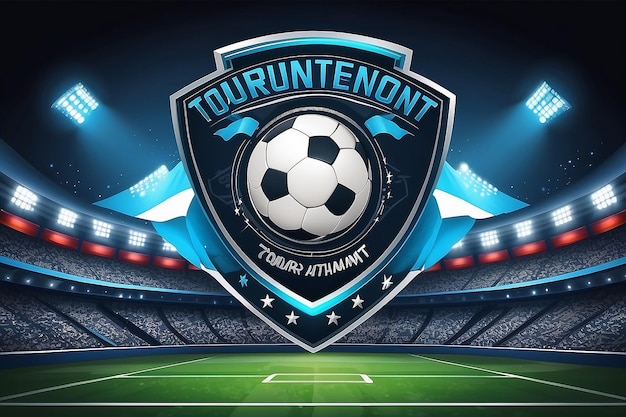 Foto torneo de fútbol diseño vectorial deportivo moderno