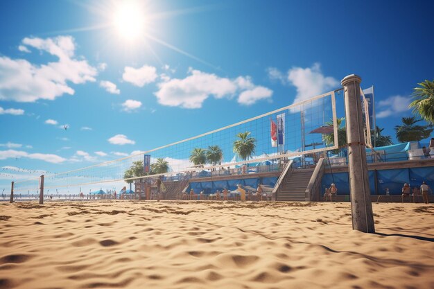 Foto torneo de voleibol de playa en curso