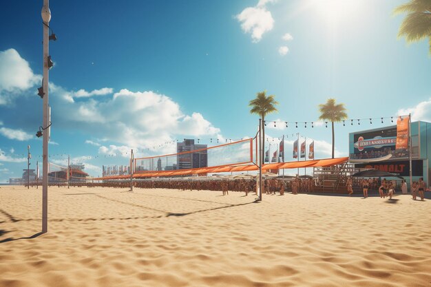 Foto torneo de voleibol de playa en curso