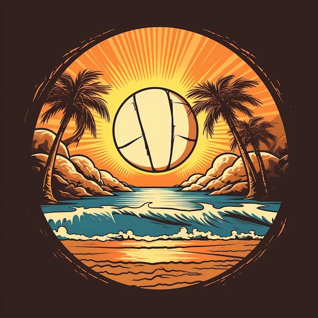 Torneo de voleibol de playa de logo