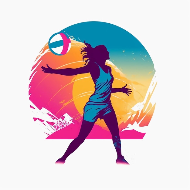 Torneo de voleibol de playa de logo