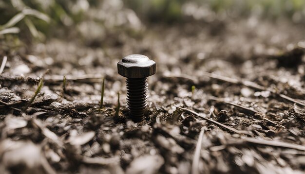 El tornillo en medio de la naturaleza