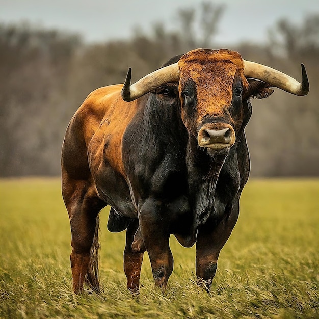 toro en el campo