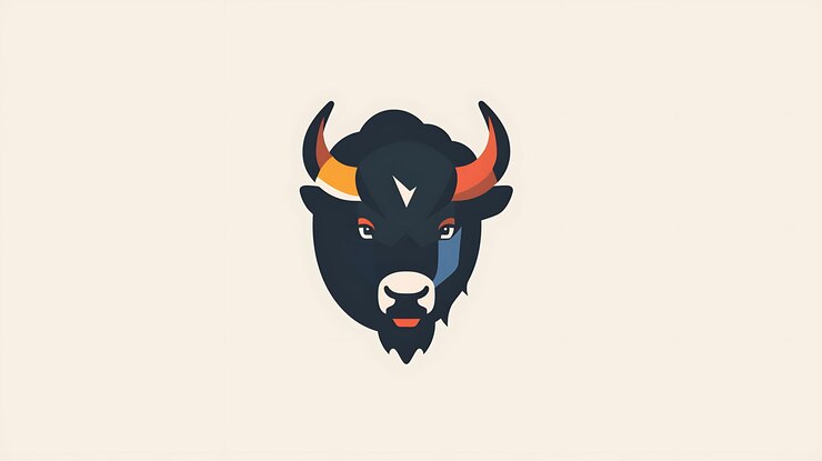 Foto un toro con cuernos que tiene cuernos en él