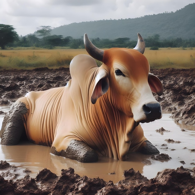 El toro del ganado Brahman