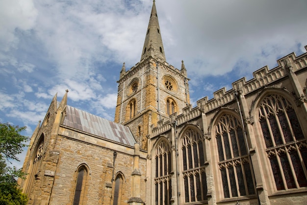 Torre da Igreja da Santíssima Trindade em Stratford Upon Avon, Inglaterra, Reino Unido