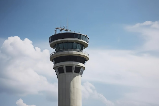 Torre de controle aéreo em um aeroporto