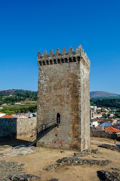Torre do castelo de Melgaco no norte de Portugal