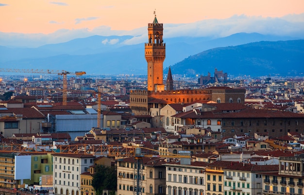 Torre do Palazzo Vecchio em Florença