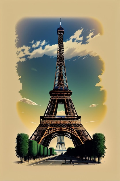 Torre Eiffel Edifício icônico mundialmente famoso Famoso vendo atração ao redor do mundo Paris França