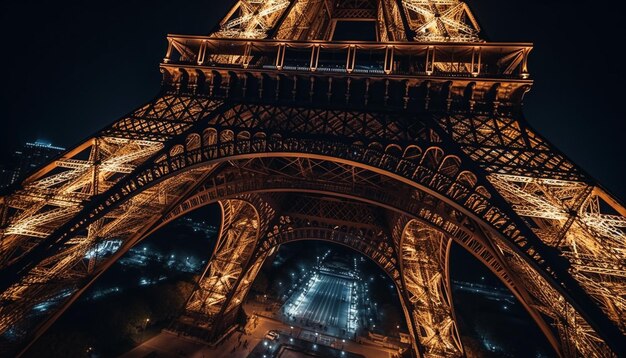 torre eiffel de noche la torre eiffel IA generativa