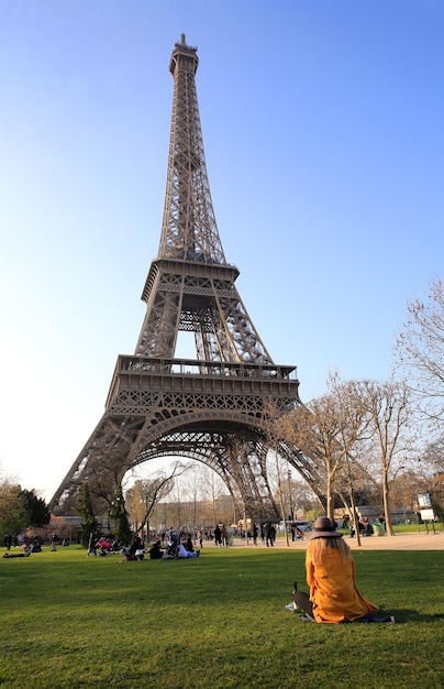 Foto torre eiffel en parís, francia.