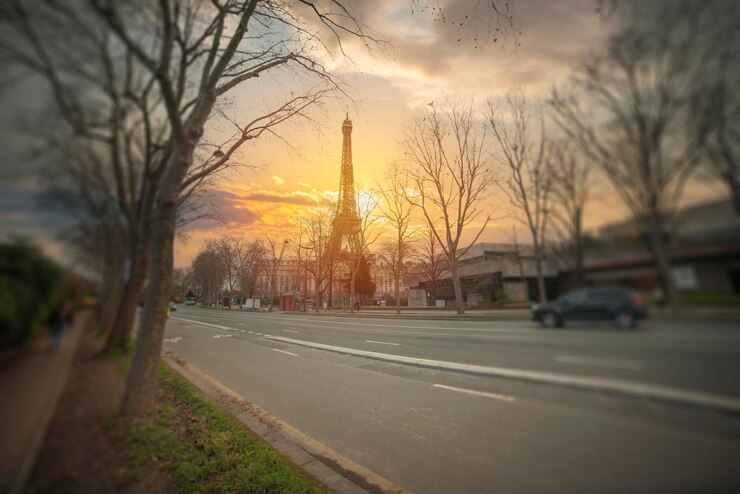 Foto la torre eiffel en parís