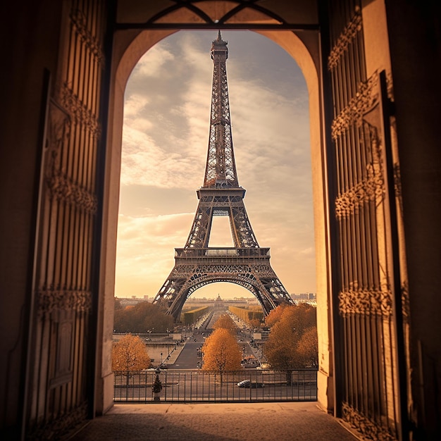 Torre Eiffel vista de dia panorama de Paris