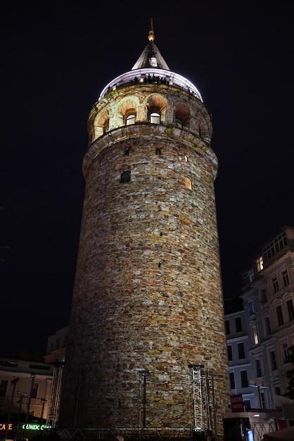 Torre Galata no distrito de Galata, cidade de Istambul, Turquia