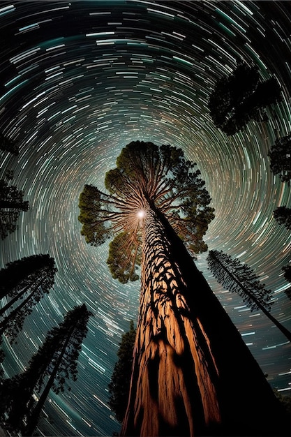 Torre de los Gigantes TiltShift TimeLapse de una secuoya gigante