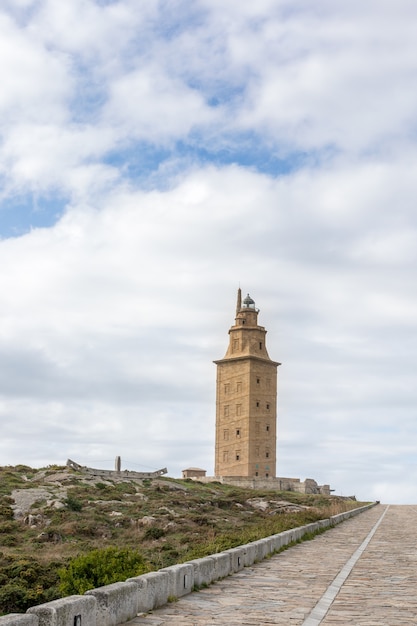 Torre de Hércules en La Coruña, España.