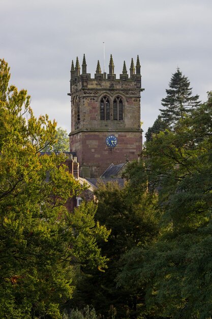 Torre de la iglesia parroquial de Ellesmere Shropshire