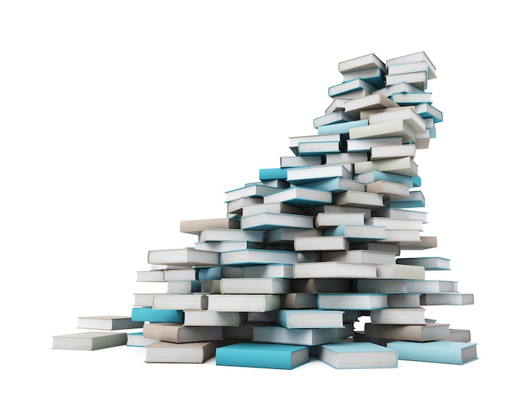 Foto torre de libros
