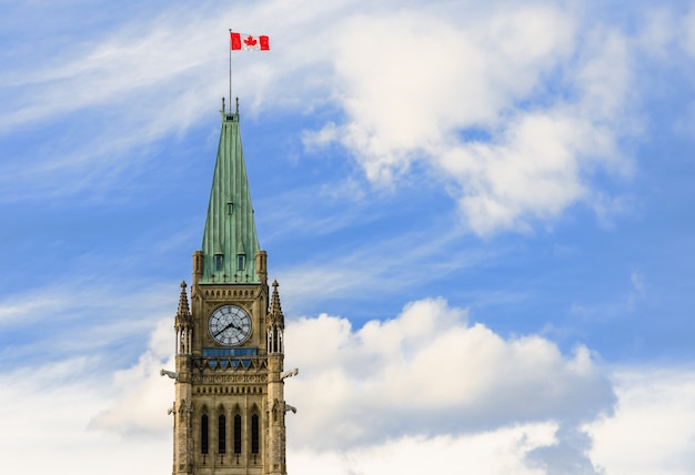 Torre paz, de, colina parlamento, em, ottawa, canadá