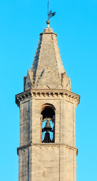 Torre sineira da Catedral de Pienza Toscana Itália