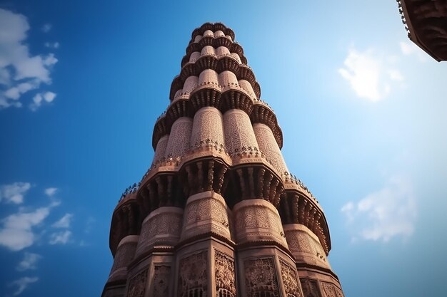 La torre del taj mahal en agra.