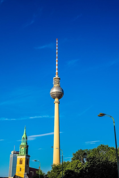 Torre de televisión HDR Fernsehturm en Berlín