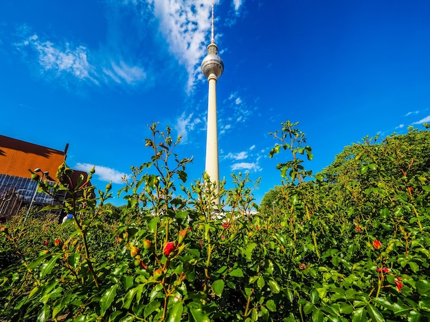 Torre de televisión HDR Fernsehturm en Berlín