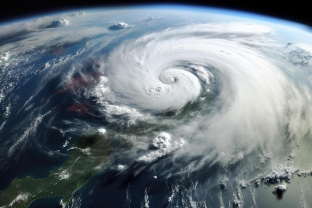 Torrencial Tormenta tropical por satélite Generar Ai