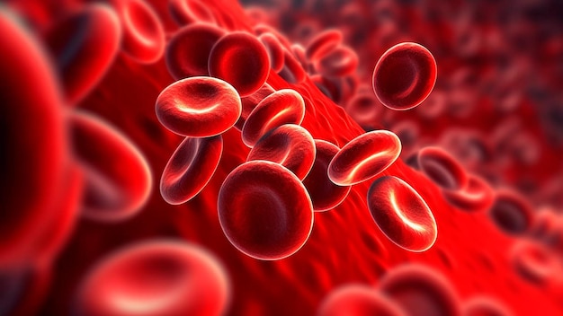 El torrente sanguíneo por donde los glóbulos rojos navegan rápidamente por nuestras venas IA generativa
