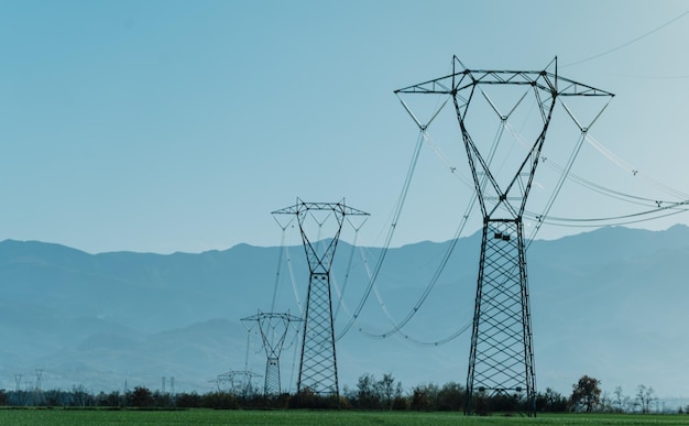 Foto torres eléctricas de alta tensión