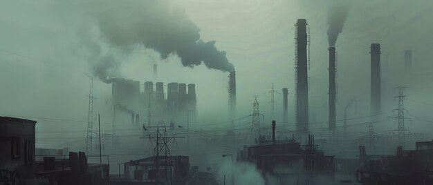 Las torres olvidadas el smog inquietante y la decadencia de una central eléctrica distópica