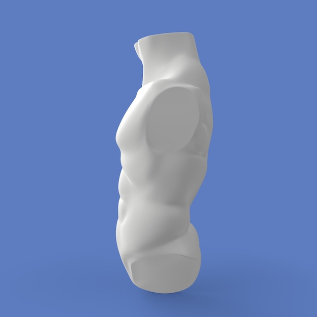 Torso humano modelado 3d