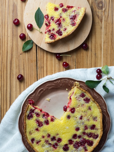 Torta caseira de cereja