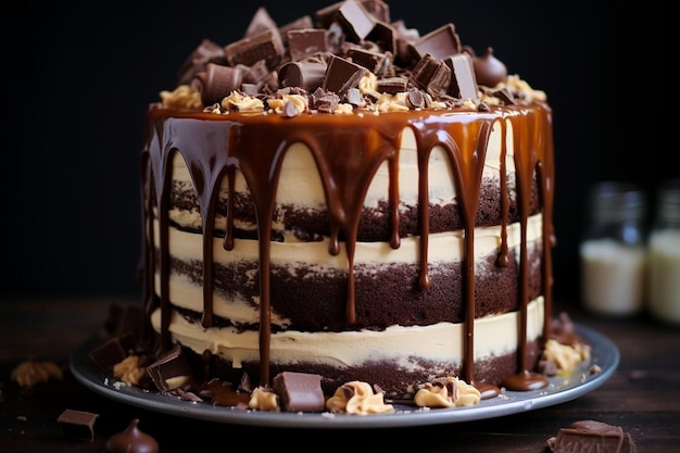 Torta de chocolate caramelo salgado