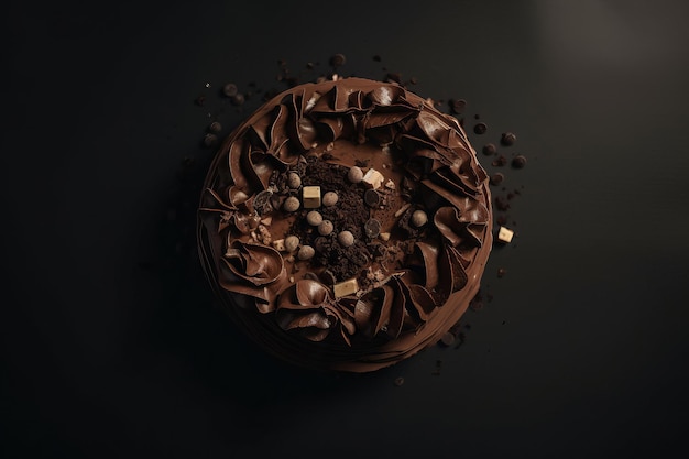 Torta de chocolate Ilustração AI Generative