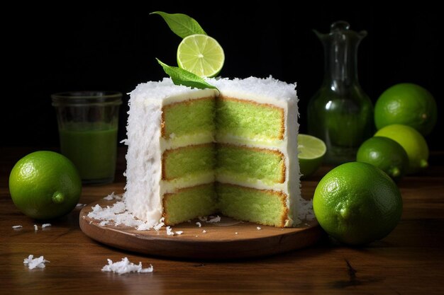 Foto torta de coco e limão