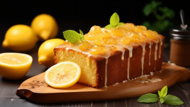 Torta de limão doce e saborosa