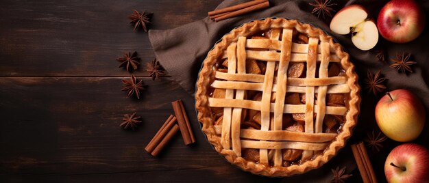 Torta de maçã e palitos de canela deliciosos