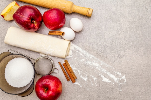 Torta de maçã ingredientes