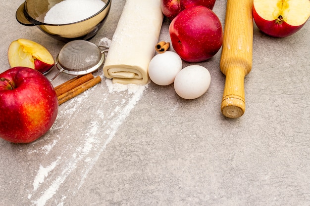 Torta de maçã ingredientes