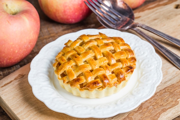 torta de maçã rodada